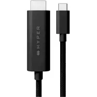 Hyper HD6007BKGL HDMI kabel 2,5 m USB-C HDMI Type A (Standaard) Zwart