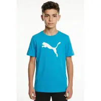 Puma teamRISE Logo Cotton Shirt Junior Lichtblauw - Wit 128