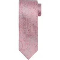 Suitable Stropdas Zijde Paisley Roze -