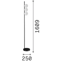 Ideal Lux Vloerlamp Binomio, messing / goud, Woon-/ Eetkamer, metaal, Modern, vloerlamp