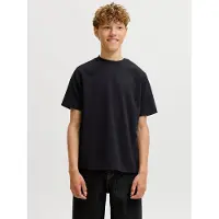 Jack & Jones JUNIOR oversized T-shirt - zwart Jongens Stretchkatoen Ronde hals - maat 176