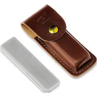 Marttiini sharpening stone, 1511010, Leather Sheath, Grey, slijpsteen korrel 1000