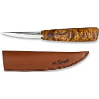 Roselli Carving knife RIR112 Carbon Steel, Curly birch, houtsnijmes
