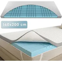 CozySense CubeTech Topper Matras 140x200 - 7cm Verkoelend Topmatras - 100+ Comfortblokjes voor Drukverlichting van Heup & Schouder - Wasbare Hoes - CertiPUR-US - Medium Hardheid