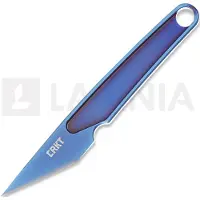 CRKT HangTi Kiridashi 7065 Blue Titanium Nitride Titanium, nekmes, Richard Rogers design