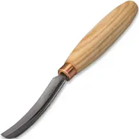 BeaverCraft Compact Long Bent Gouge K6L-15 Sweep 6, 15 mm, guts