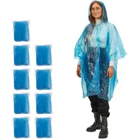 Relaxdays Regenponcho (10), Blauw, 10