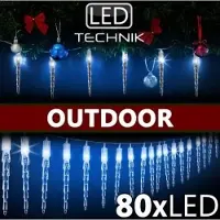 Monzana Kerstmis lichtketting ijspegel 80 LED's 13m