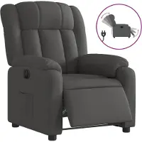 vidaXL Fauteuil elektrisch verstelbaar stof donkergrijs
