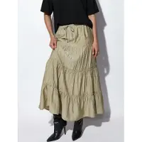 Busem Hooggewaisted Textured A-Line Maxi Rok