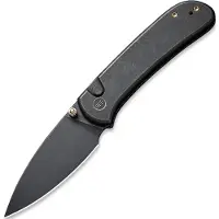 We Knife Qubit Button Lock Black