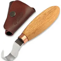 BeaverCraft Oak Spoon Carving Knife 25 mm SK1SOAK, rechtshandig lepelmes met schede