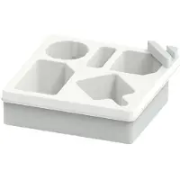 Torribaly Bank Bekerhouder Lade Auto Achterbank Bekerhouder Draagbare Strand Camping Snack Opbergdoos Wit