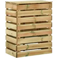 vidaXL Latten tuincomposter Groen 110 x 58 x 113 cm Massief grenenhout