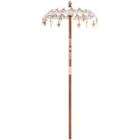 vidaXL Balinese Parasol Crème 125 x 125 x 260 cm Katoen