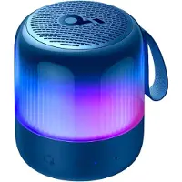 Anker Glow Mini, 8 watt, draadloze, draagbare mono-luidspreker, blauw, cilindervormig, stofbestendig, vochtbestendig