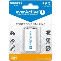 EverActive Rechargeable batteries Ni-MH 6F22 9V 320 mAh Professional - Batterie - 9V-Block