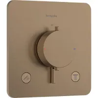Hansgrohe Afbouwdeel ecostat comfort q inbouwthermostaat voor 2 functies brushed bronze