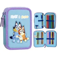 Bluey CERDÀ - Officiële Bluey dubbele etui - Premium schoolaccessoire