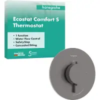 Hansgrohe Afbouwdeel Ecostat Comfort S Inbouwthermostaat Voor 1 Functies Brushed Black Chrome