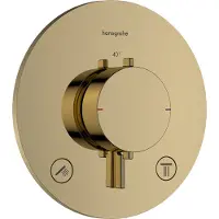Hansgrohe Afbouwdeel ecostat comfort s thermostaat 2 functies rond gepolijst goud