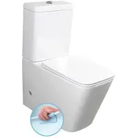 Sapho Porto Rimless Kortgekoppeld toilet, wit