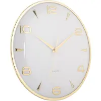 Karlsson Wandklok Sienna Glow - Wit - 40.6x5x40.6cm - Wandklok Scandinavisch