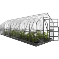 BAUMERA KLASIKA Standaard Tuinkas - 2,5 m x 8 m - 6mm Dikte - Kweekkas - Polycarbonaat afdekking - 4 Automatisch openende daken