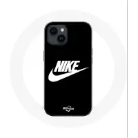 Nike Coque - - Iphone 14 Plus - Wit logo - Zwarte achtergrond - Flexibel