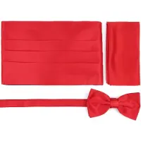 Suitable Cumberband Strik Pochet Set Rood -