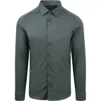 Desoto Heren Hemden Casual Kent 1/1 - Groen - Maat XXL