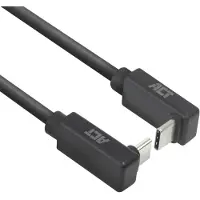 ACT USB 3.0 10Gbps 60W USB Type-C (haaks boven/beneden) naar USB Type-C (haaks boven/beneden) kabel, 0,5 meter AC7476