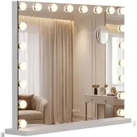 CLP Norlina Make-up spiegel - Cosmetische spiegel - met vergroting - Dimbare LED-verlichting - 3 lichtstanden - wit met Bluetooth