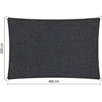 Shadow Comfort Rechthoek schaduwdoek 2,00x4,00 m Carbon Black