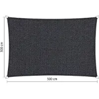 Shadow Comfort Rechthoek schaduwdoek 3,00x5,00 m Carbon Black