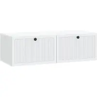 vidaXL Wandmontage TV-kast Wit 98 x 41 x 30 cm Bewerkt hout