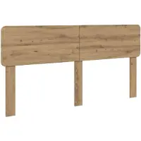 vidaXL Hoofdbord Artisan Eiken Bewerkt hout