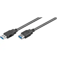 Microconnect - Rallonge de câble USB - USB type A (F) pour USB type A (M) - USB 3.0 - 50 cm - noir