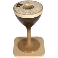 HD Collection Kandelaar Espresso Martini Bruin Polyresin 10x10x15cm