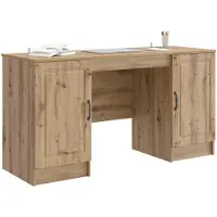 vidaXL Bureau Artisanaal eiken Bewerkt hout 142,5 x 50 x 75 cm