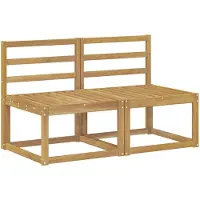 vidaXL 2 Stuk Buiten Midden Sofa Massief Acacia Hout Wit