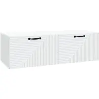 vidaXL Wandmontage TV-kast Wit 98 x 41 x 30 cm Bewerkt hout