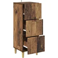 vidaXL Ladekast Oud hout 33 x 34,5 x 90 cm Bewerkt hout