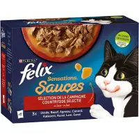 Purina One Felix - Sensations Sauces Countryside - Selectie in Saus - Kattenvoer - 12x85g
