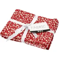 Creativ Company patchworkstof, katoen, rood, 45x55 cm, set van 4 stuks