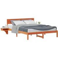 vidaXL Bedframe Wasbruin 160 x 200 cm Massief grenenhout