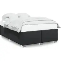 vidaXL Bedframe zonder matras 137x190 cm kunstleer zwart