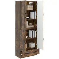 vidaXL Kast Set 2 st Gerookt eiken Bewerkt hout