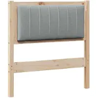 vidaXL Gestoffeerd hoofdbord Bruin 80 cm Massief grenenhout