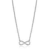 Zinzi zilveren ketting Infinity wit 42-45cm ZIC1065